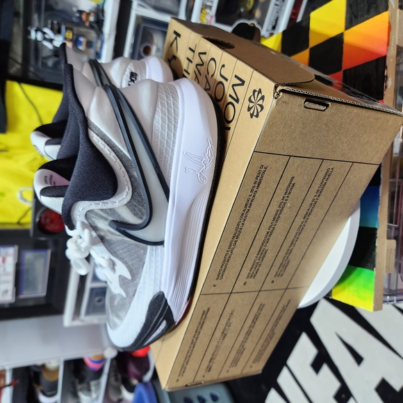 Nike Kyrie 8 White and Black Athletic Sneakers - Picture 1 of 6